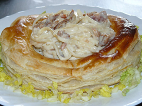 recetas para niños. volovan de pasta
