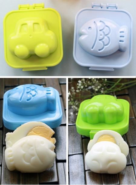 huevos duros con forma molde para huevos