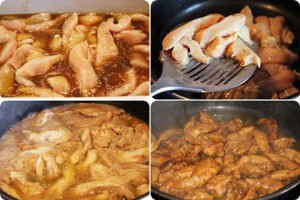 Pollo a la naranja, pasos 1
