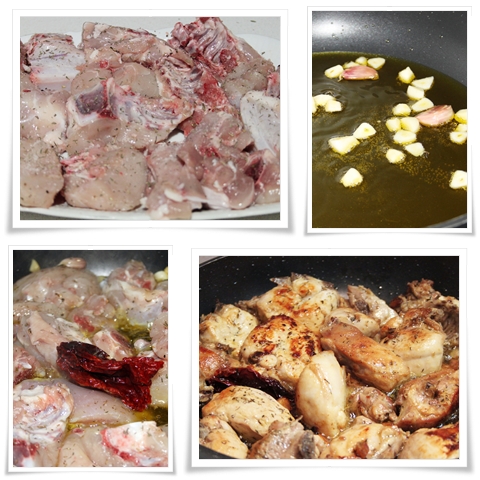 Pollo al ajillo. Pollo al ajillo