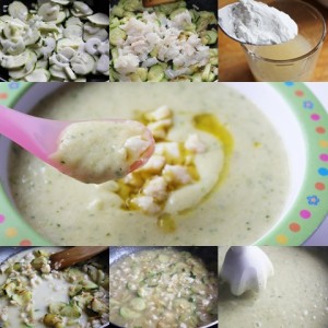 Crema de merluza y calabacín, pasos