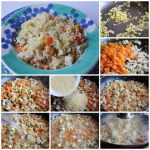Cuscús de pollo para bebés, pasos