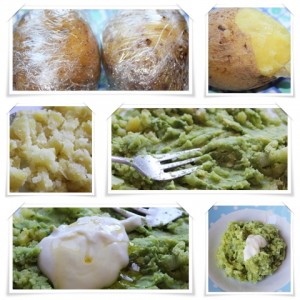 Ensalada tibia de patatas y aguacate