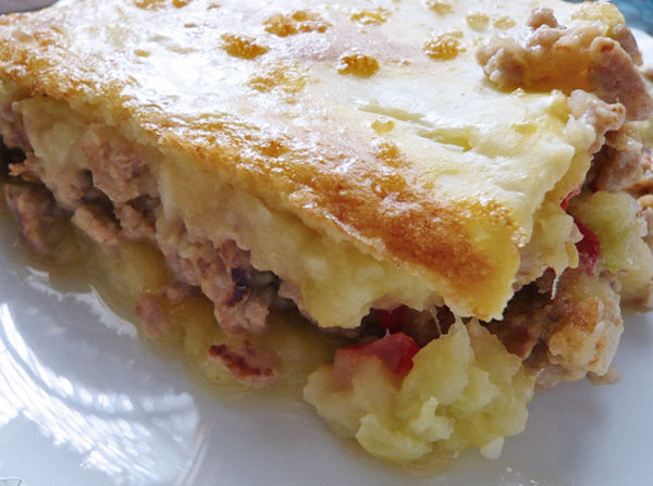 pastel carne