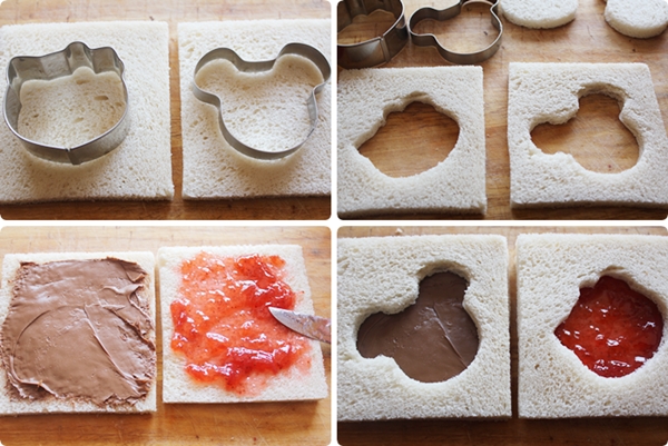 Sandwiches divertidos para la merienda