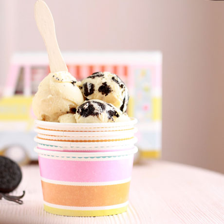 helado casero de vainilla