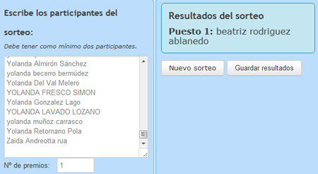 sorteo DPAM