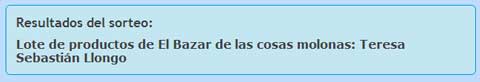 resultados sorteo cosas molonas