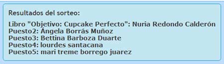 resultados-sorteo sorteo libro objetivo cupcake