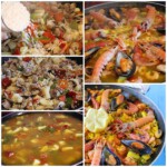 Paella de marisco pasos