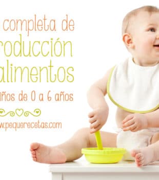 Tabla de introducción de alimentos bebés