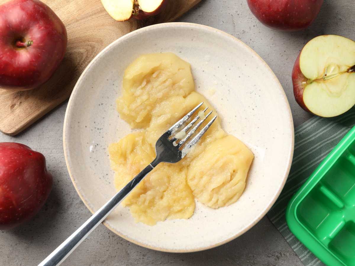 cómo hacer puré de manzana para bebés