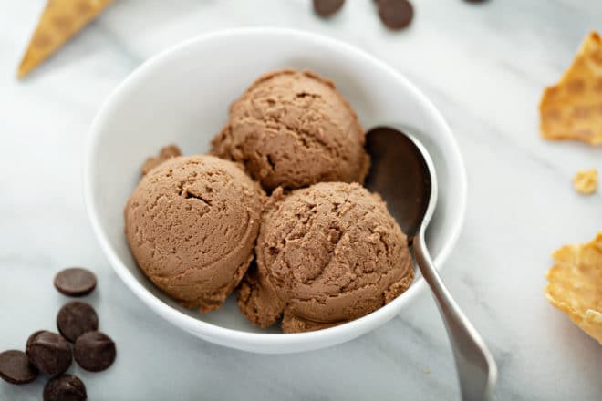 helado de yogur y chocolate receta