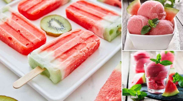 helado de sandía casero