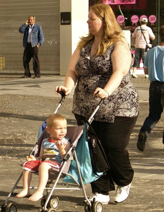 padres obesos relacionados con obesidad infantil