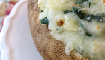 patatas asadas con espinacas