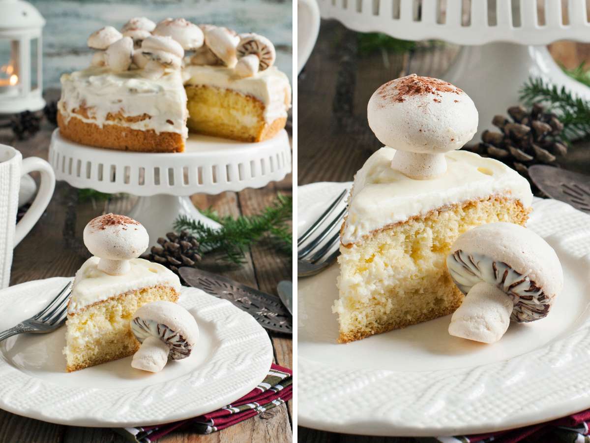 Champiñones de merengue (un dulce muy original)