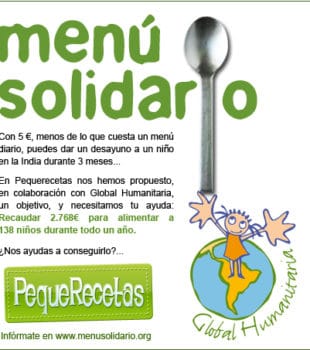 Menu Solidario1 - El Menú Solidario De Pequerecetas ¡Únete!