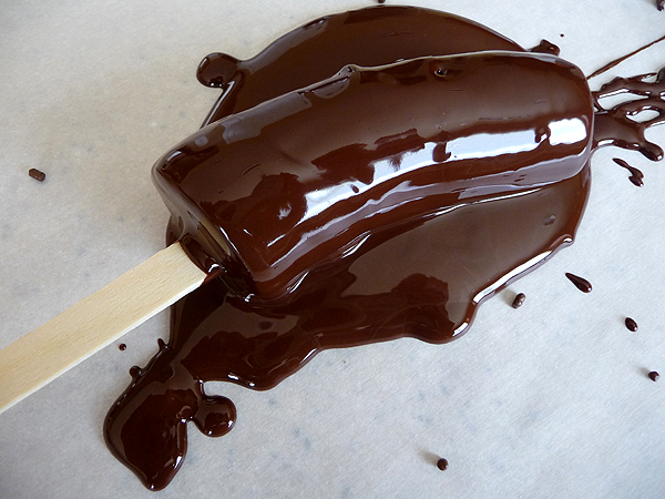 plátanos con chocolate