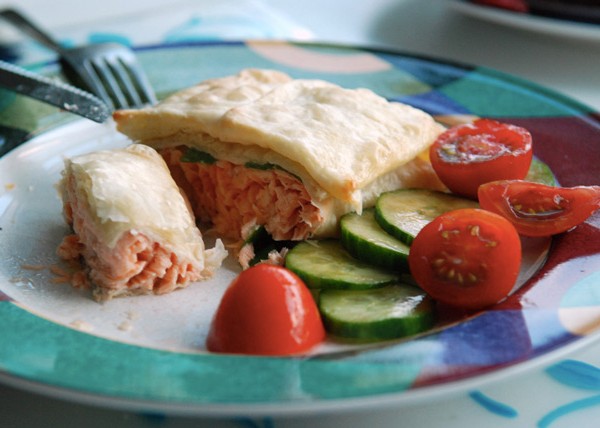 salmon horno pasta filo