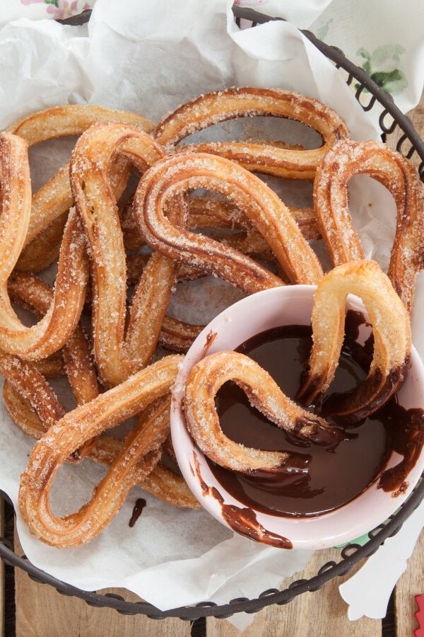 chocolate con churros caseros