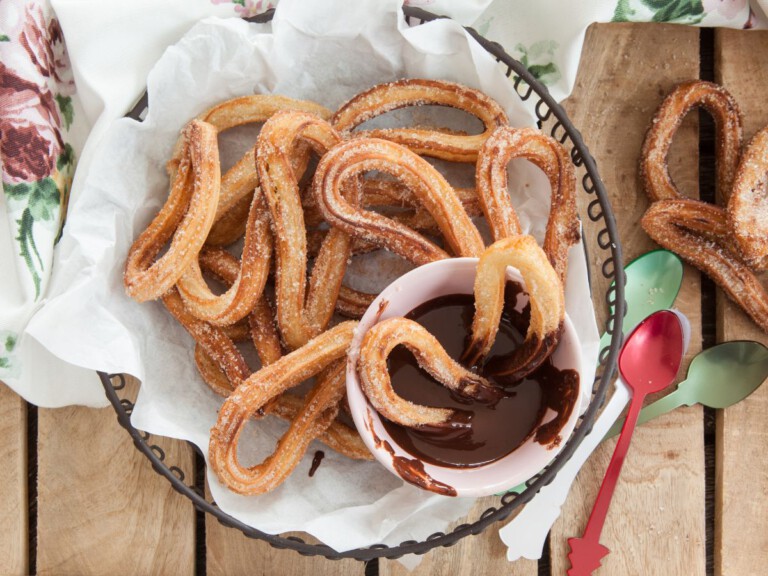 chocolate con churros caseros