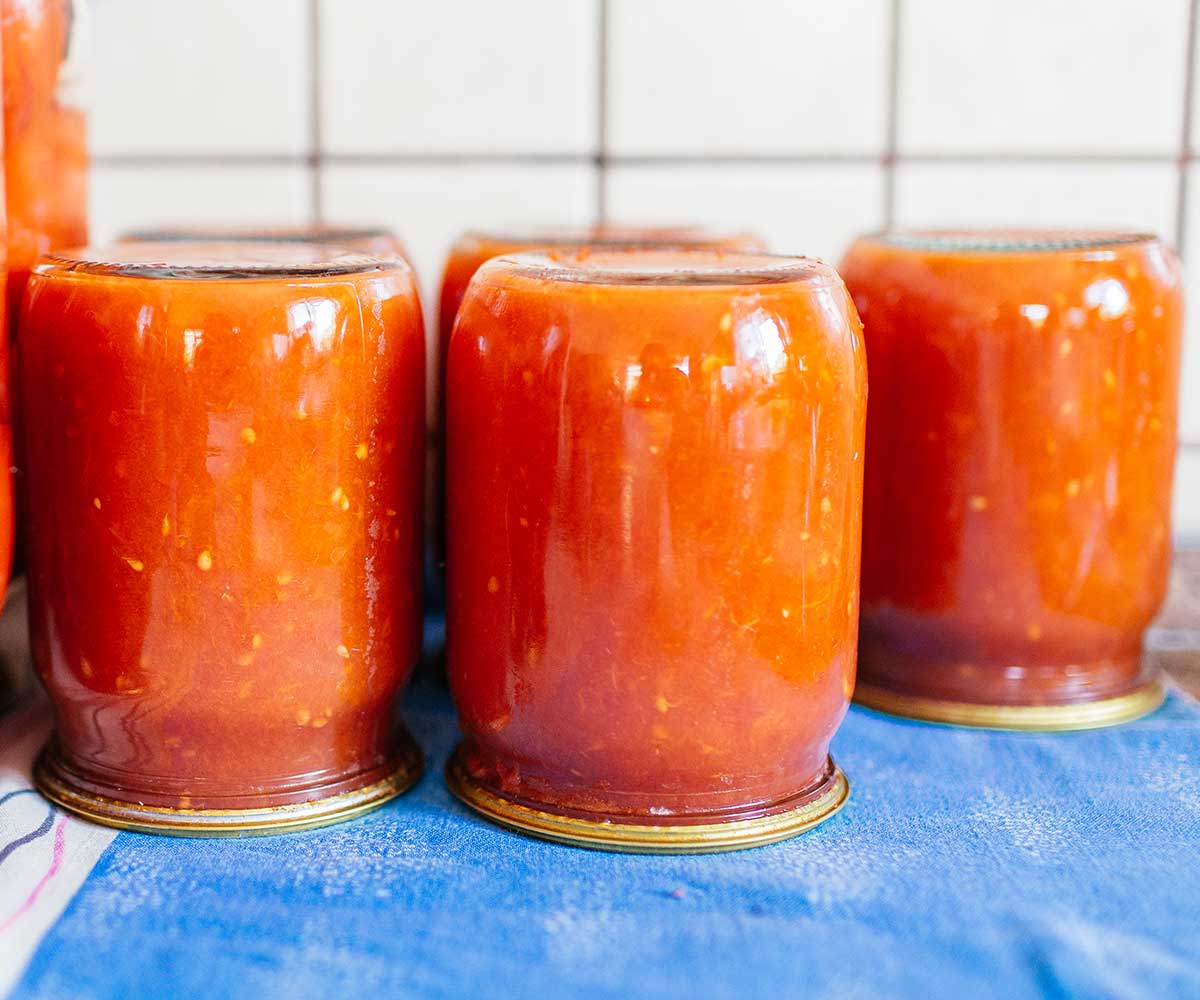 como conservar molho de tomate caseiro