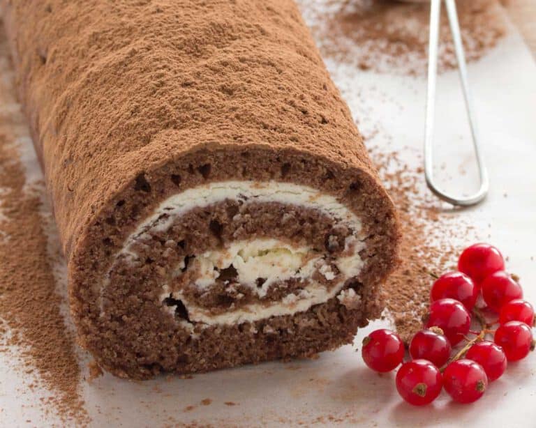brazo de gitano de chocolate