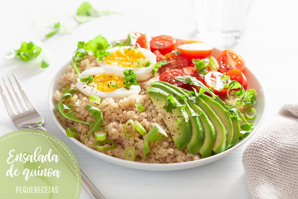 Ensalada de QUINOA (8 recetas de ensaladas con quinoa fáciles y sanas) -  PequeRecetas