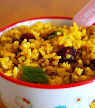 arroz con verduras para niños