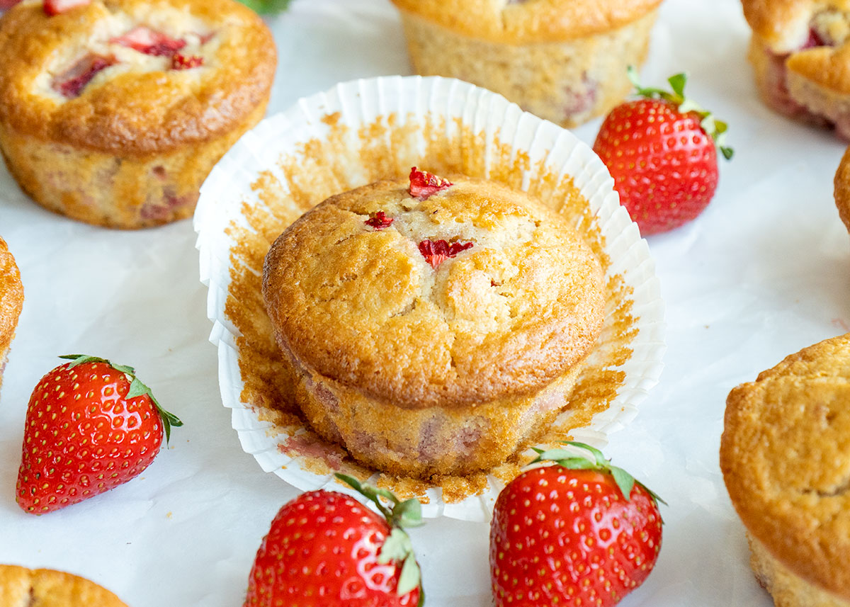 Cómo hacer muffins de fresa
