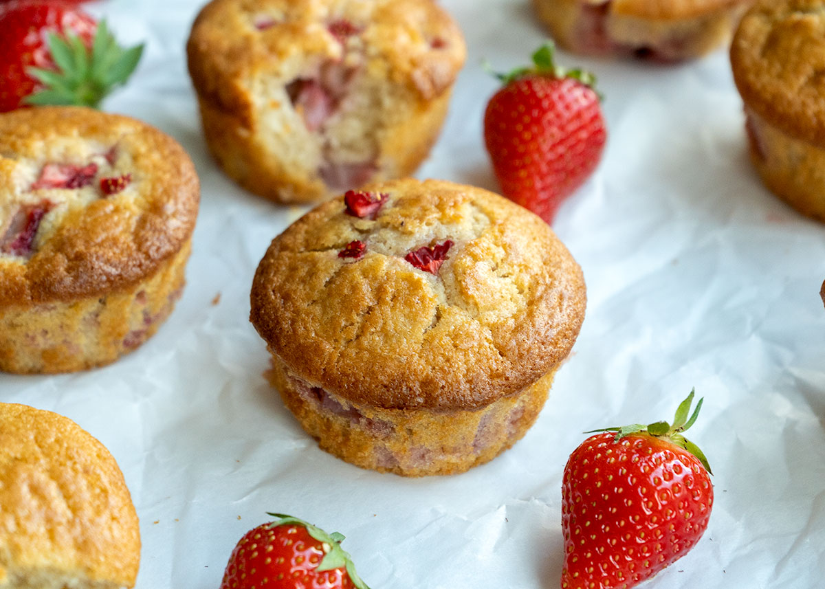 Muffins de fresa caseros: el secreto para que queden perfectos