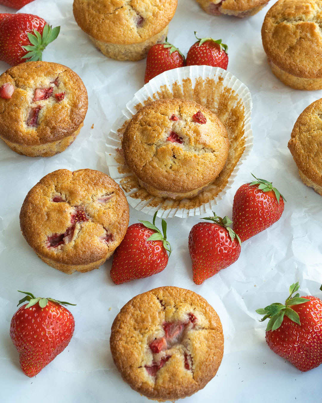 Cómo hacer muffins de fresa super esponjosos