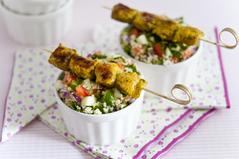 pinchitos morunos con cuscús