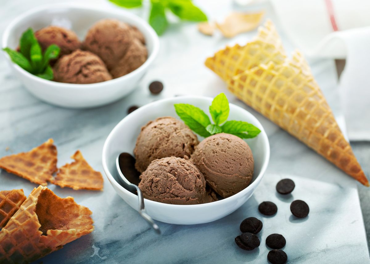 Helado de cacao y yogur griego