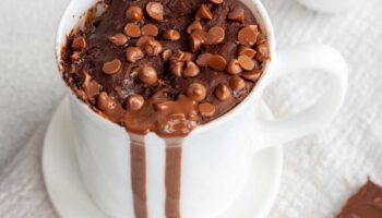 brownie en microondas a la taza receta