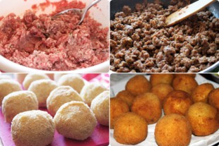 Patatas rellenas de carne picada (Bombas de patata) - PequeRecetas