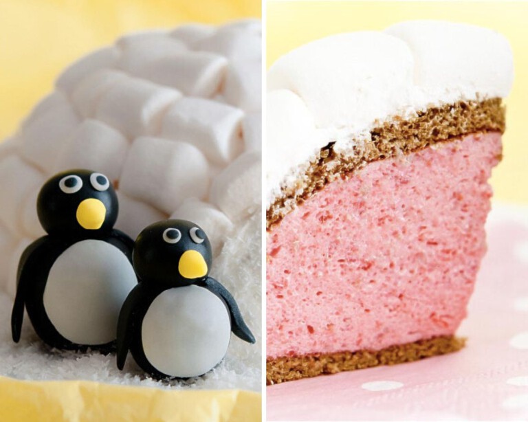 tarta con mousse de frambuesa