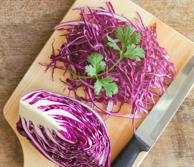 cortar repollo para coleslaw