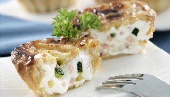 mini quiches de jamon y queso Philadelphia