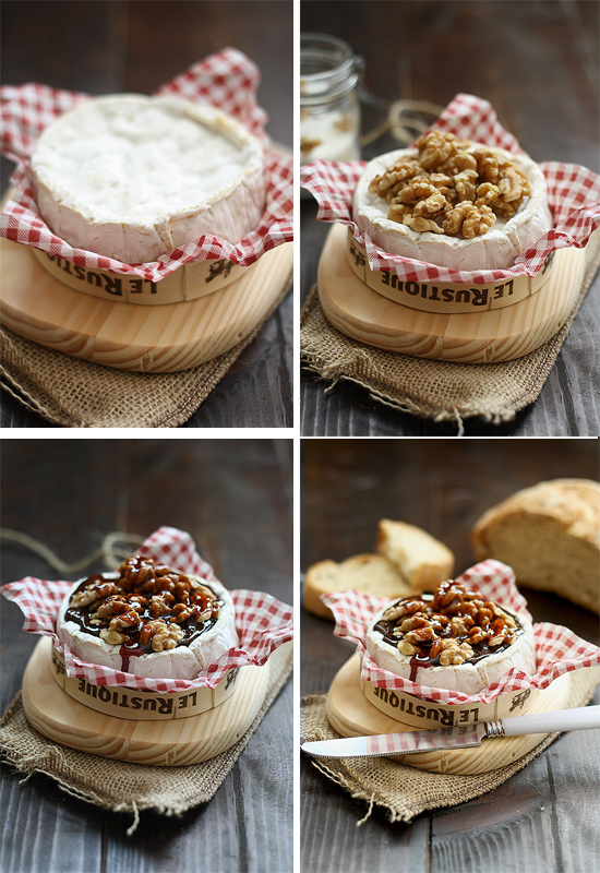 Camembert con nueces y caramelo