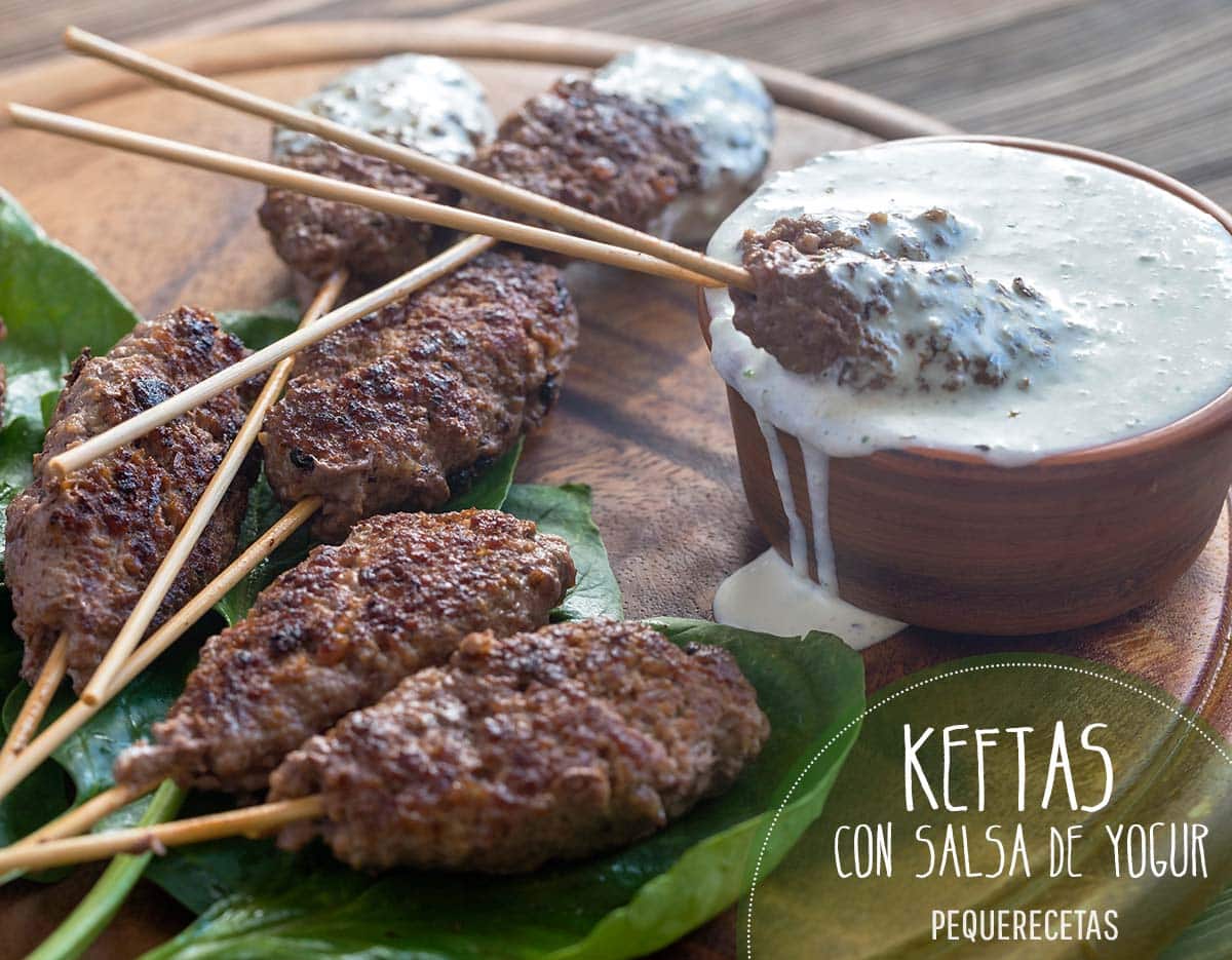 keftas receta con salsa de yogur