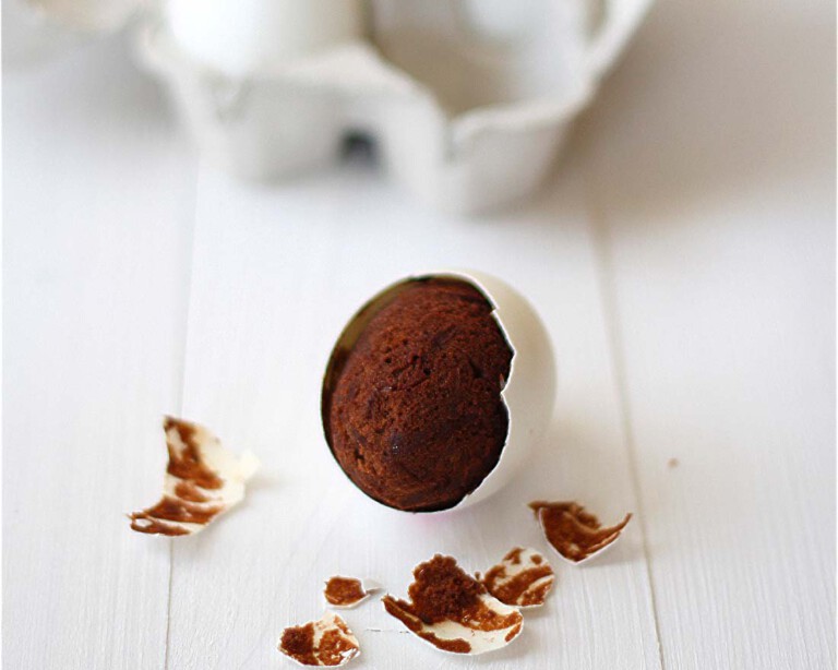 brownies en cascara de huevo receta