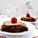 Brownies sin gluten de chocolate y frambuesa
