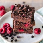 Brownies sin gluten de chocolate y frambuesa