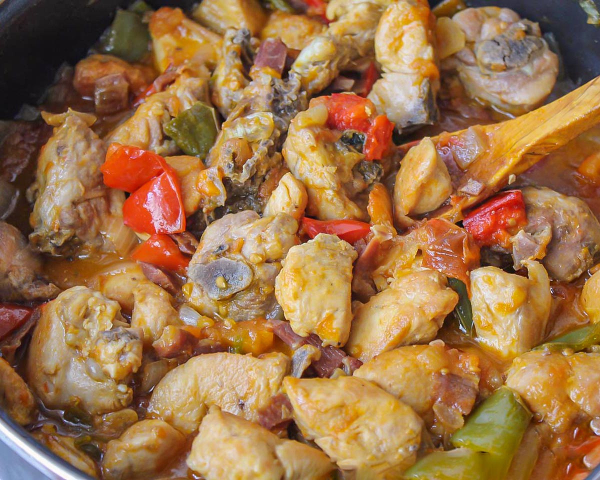 how to make chilindron aragones chicken -