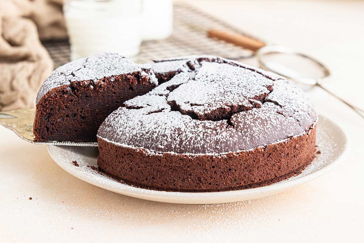 Tarta al Cacao con Relleno sin gluten Receta