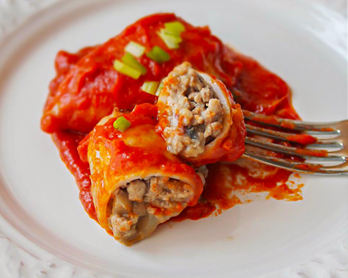 Calamares rellenos con carne picada