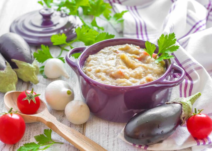 Eggplant and tomato puree recipe