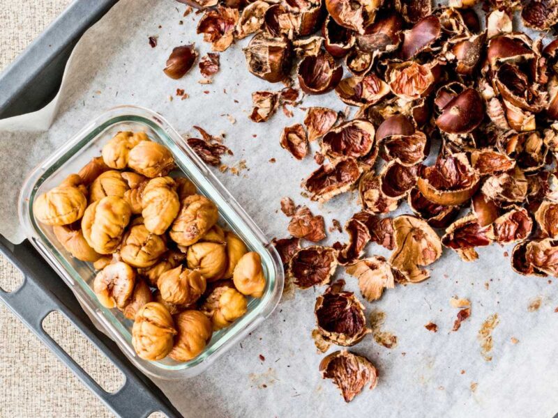 castanas peladas Cómo asar castañas al horno castañas peladas